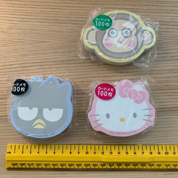 LOT OF 3 SANRIO POST ITS MEMO PAD HELLO KITTY BADTZ MARU MONKICHI - Picture 3 of 5